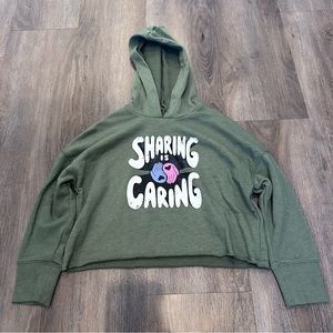 Old navy green cropped sweatshirt